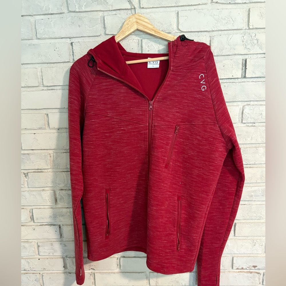 Red CVG (Constantly Varied Gear) Red Rest Day  Zip-Up Hoodie sweatshirt. NWOT